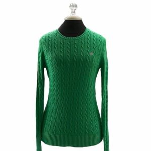 Lilly Pulitzer Green Cable Knit Sweater (White Label) Size Small